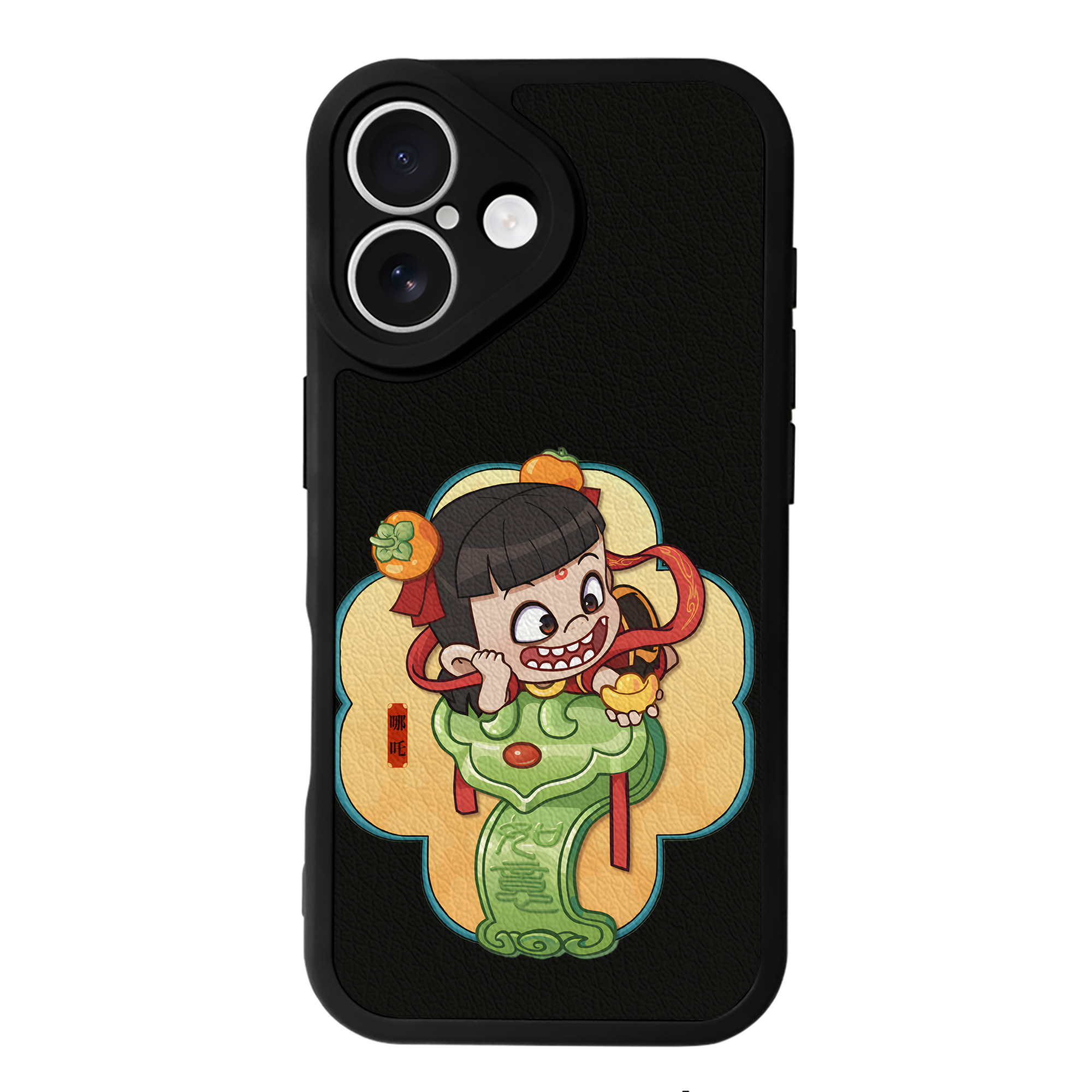 （画像用） Ne Zha 2 ナタ 魔童の大暴れ 【iPhone 16シリーズ対応】シリコンスマホケース（レザー調） 材質：シリコン
